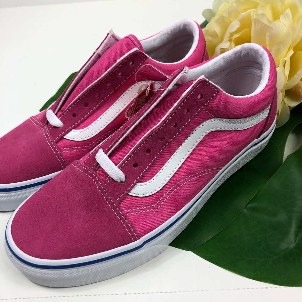 Vans Old Skool Sneaker Shoes Carmine Rose White - Picture 5 of 8